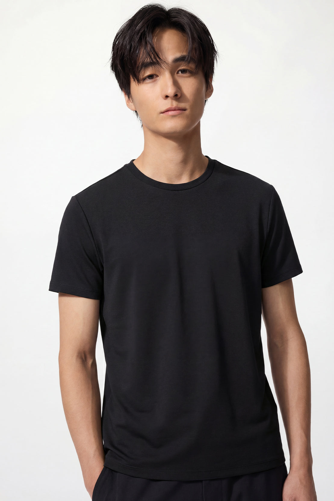 KOKO Modal Relaxed Crew Neck T-Shirt – Black & Clay