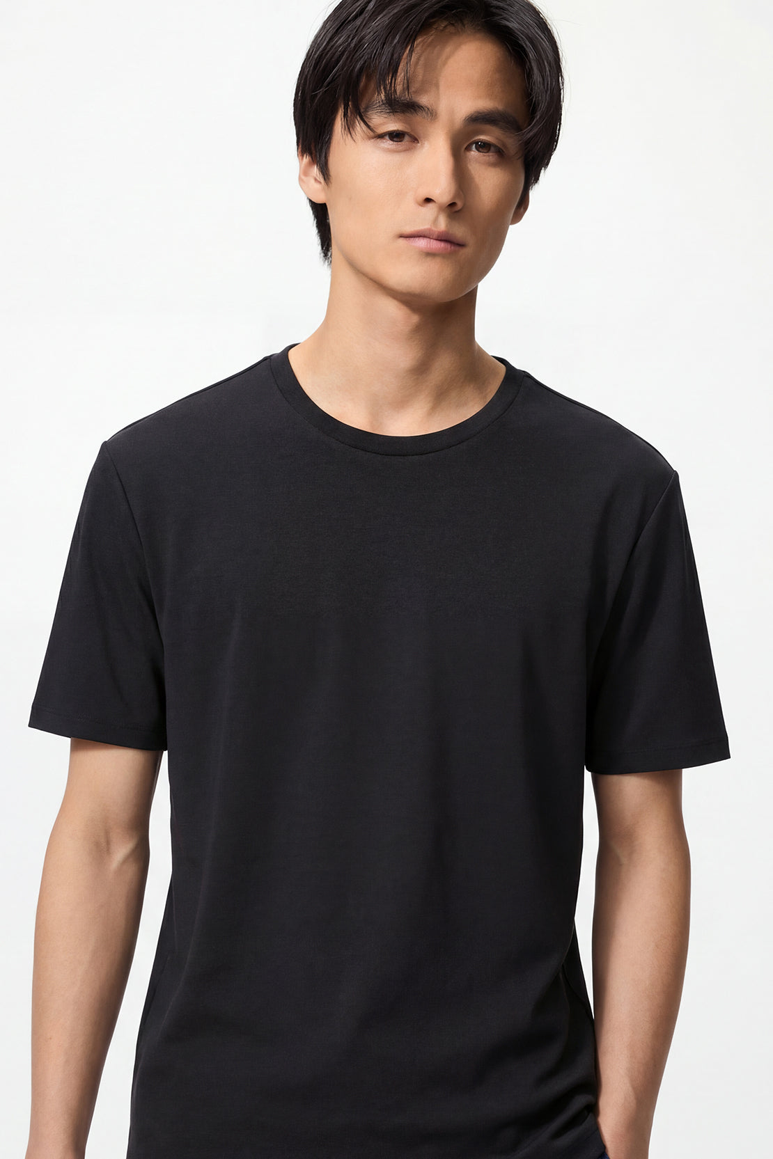 KOKO Modal Relaxed Crew Neck T-Shirt – Black & Clay