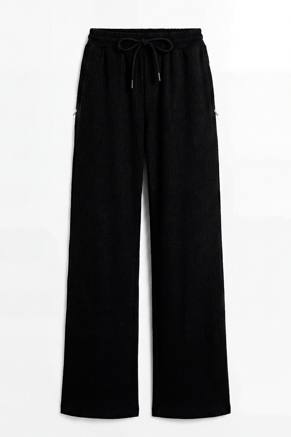 KOKO Structured Knit Relaxed Trouser – Black