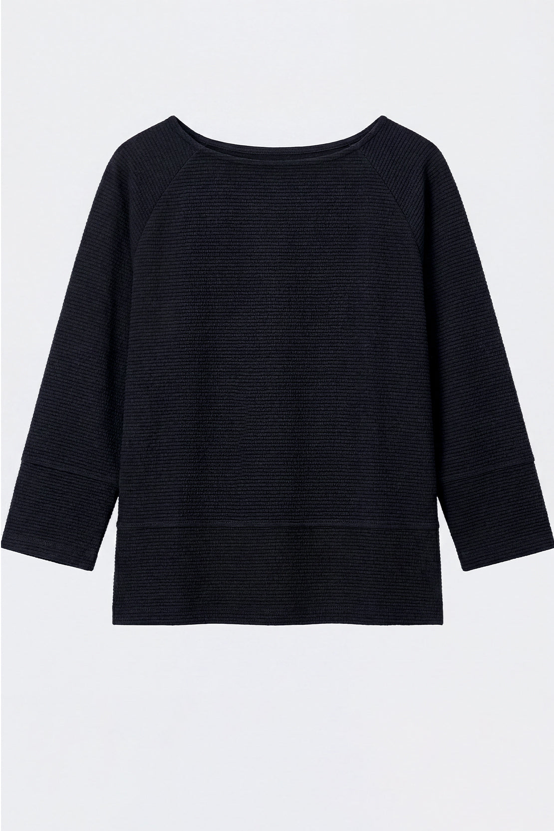KOKO Textured Knit Relaxed Top - Black