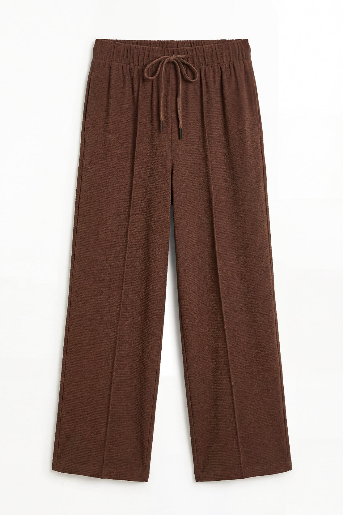 KOKO Textured Knit Relaxed Fit Trouser - Brown