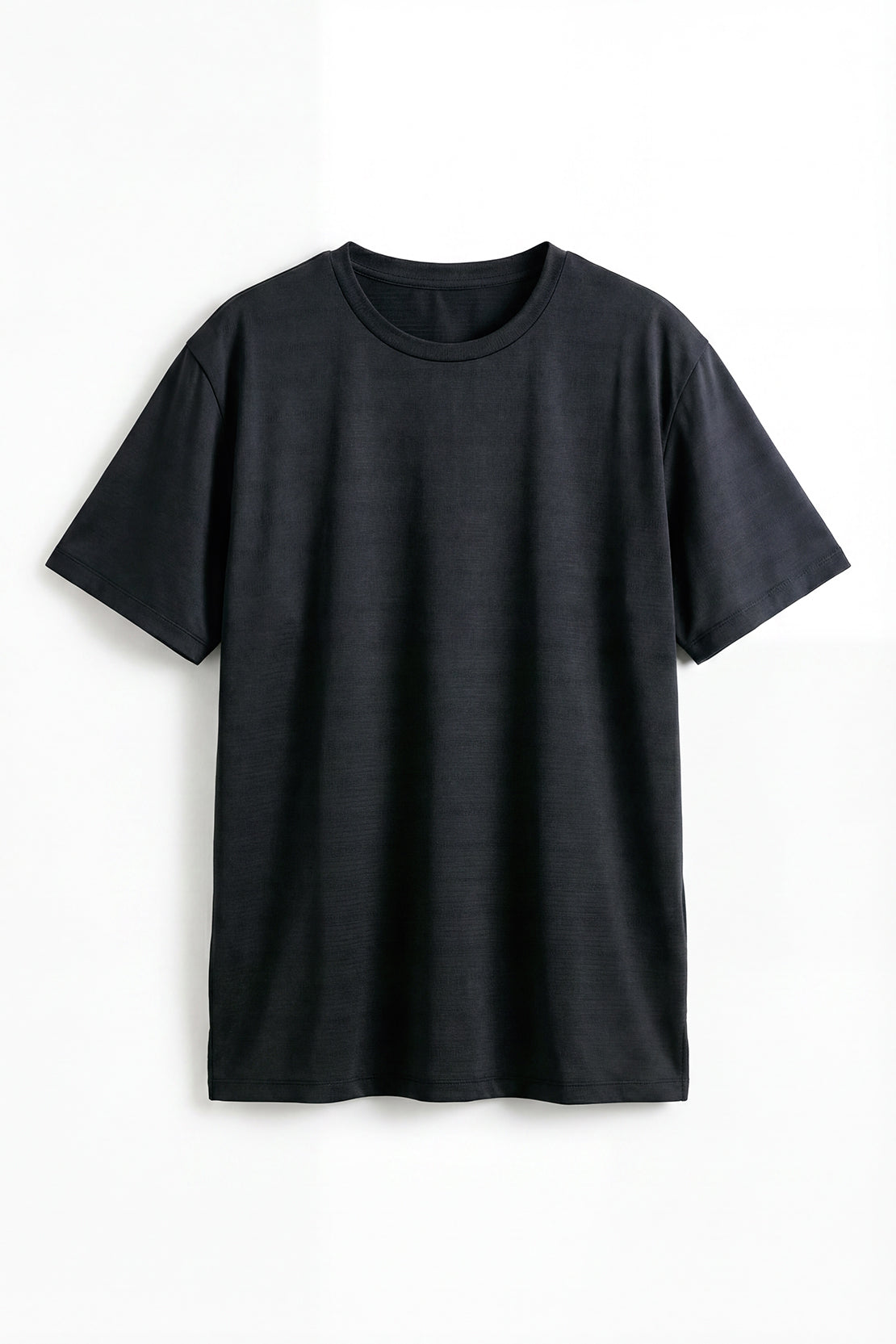 KOKO Knitted Mesh Crew Neck T-Shirt - White, Black, Navy, Blue, Grey & Jet Black