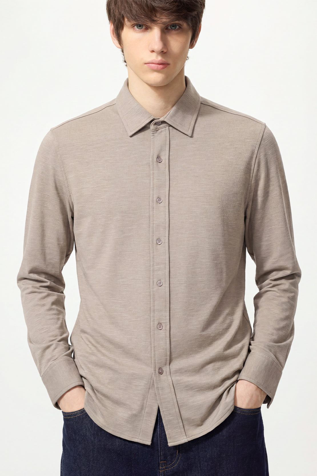 KOKO Modal Roma Button-Down Shirt – Clay