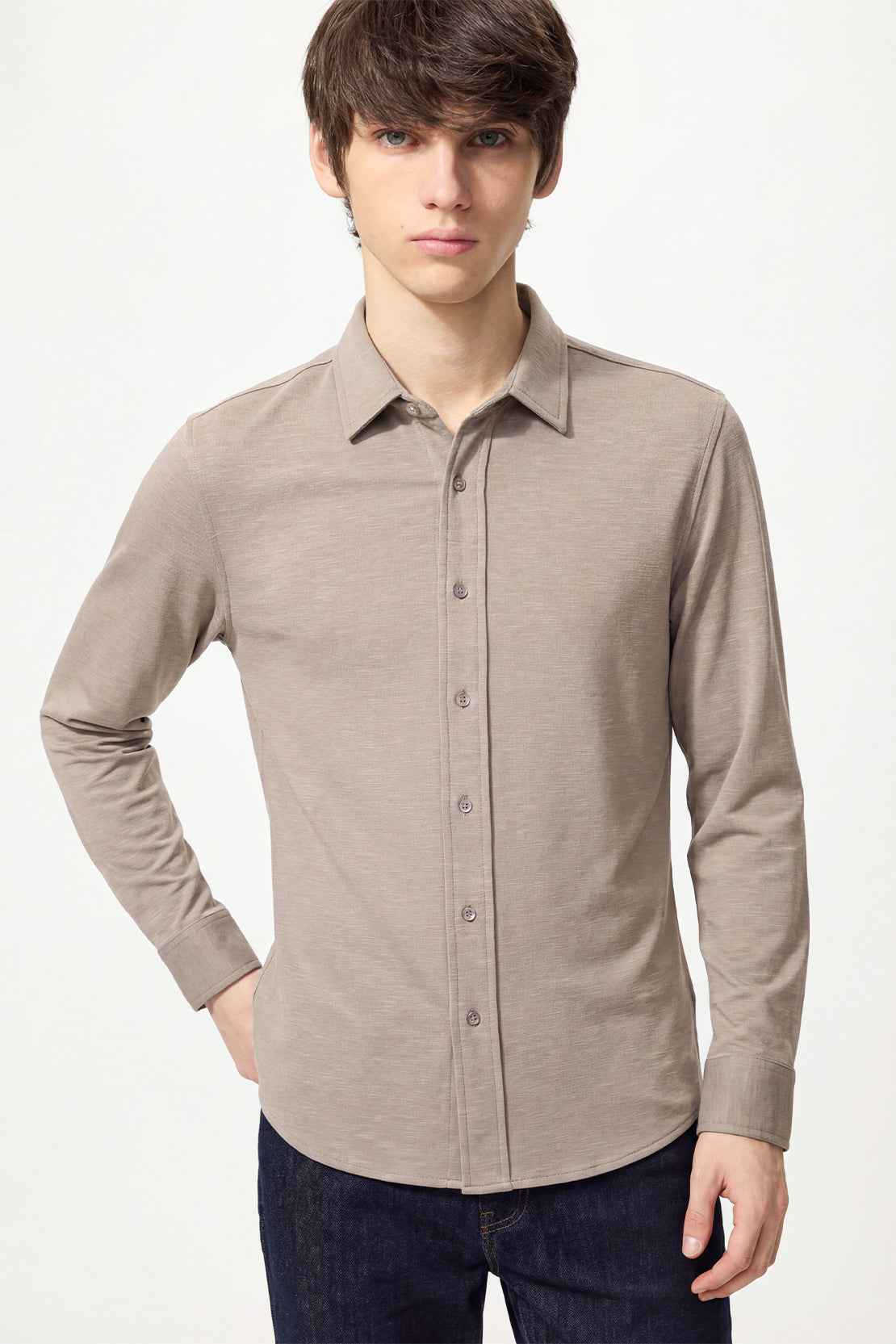 KOKO Modal Roma Button-Down Shirt – Clay