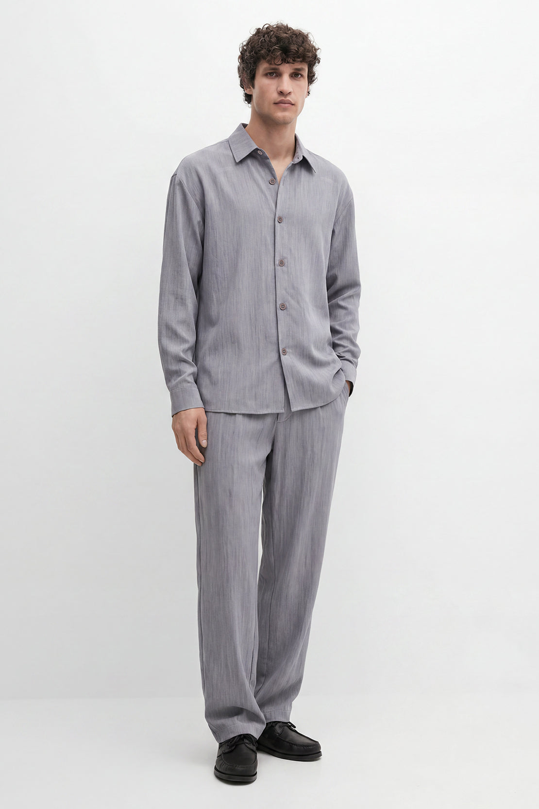 KOKO Light Weave Relaxed Drawstring Pants – Light Grey