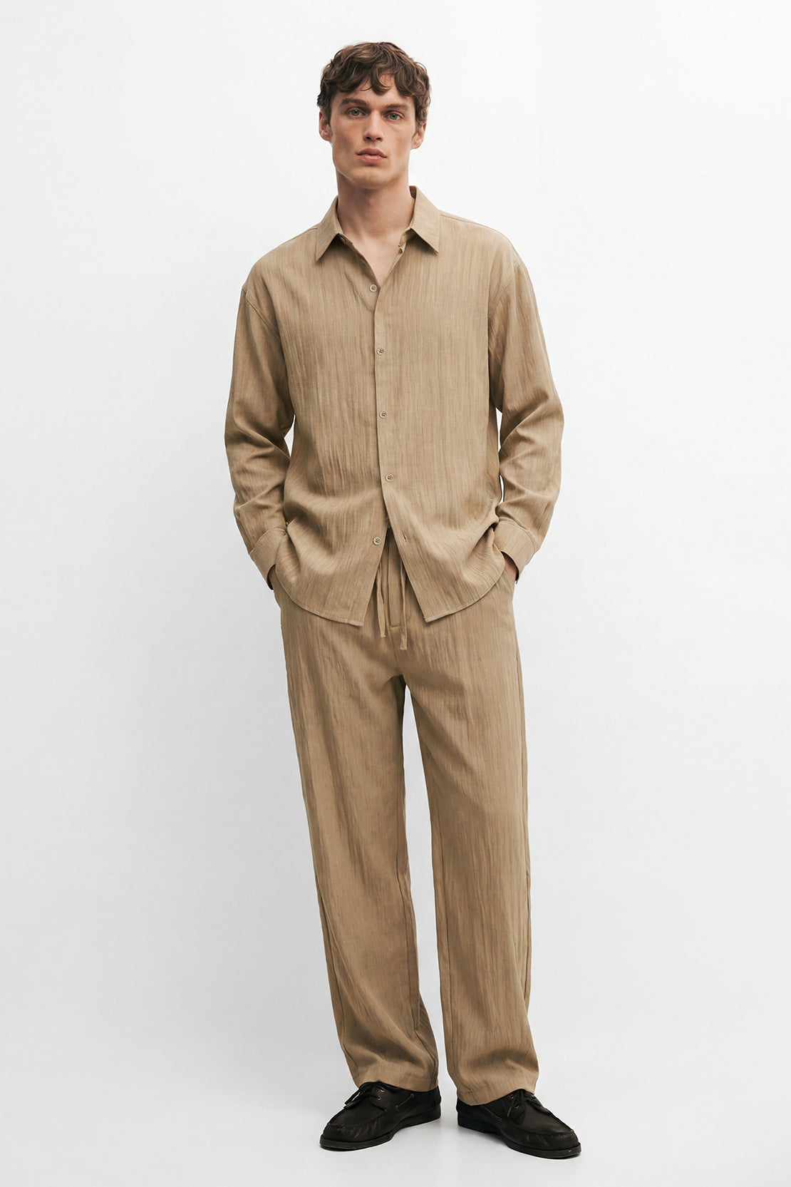 KOKO Light Weave Shirt – Beige
