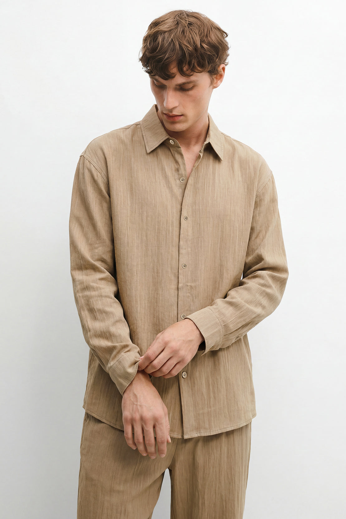KOKO Light Weave Shirt – Beige