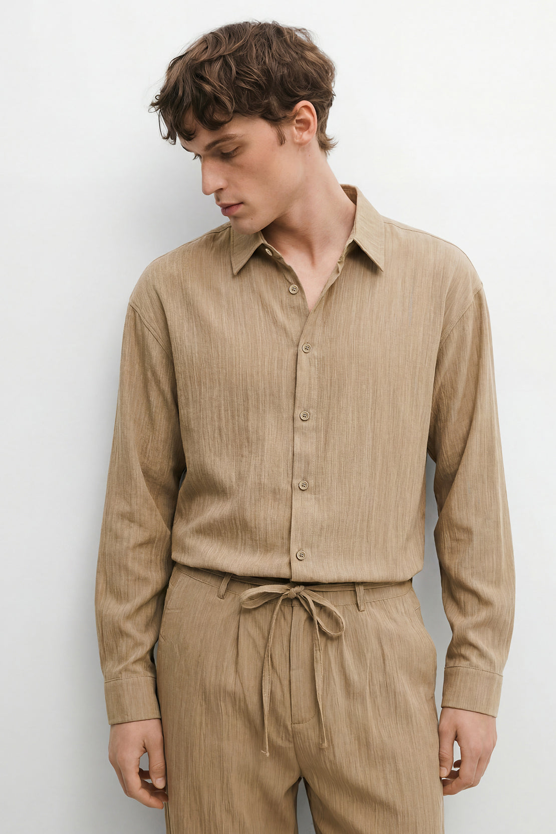 KOKO Light Weave Shirt – Beige
