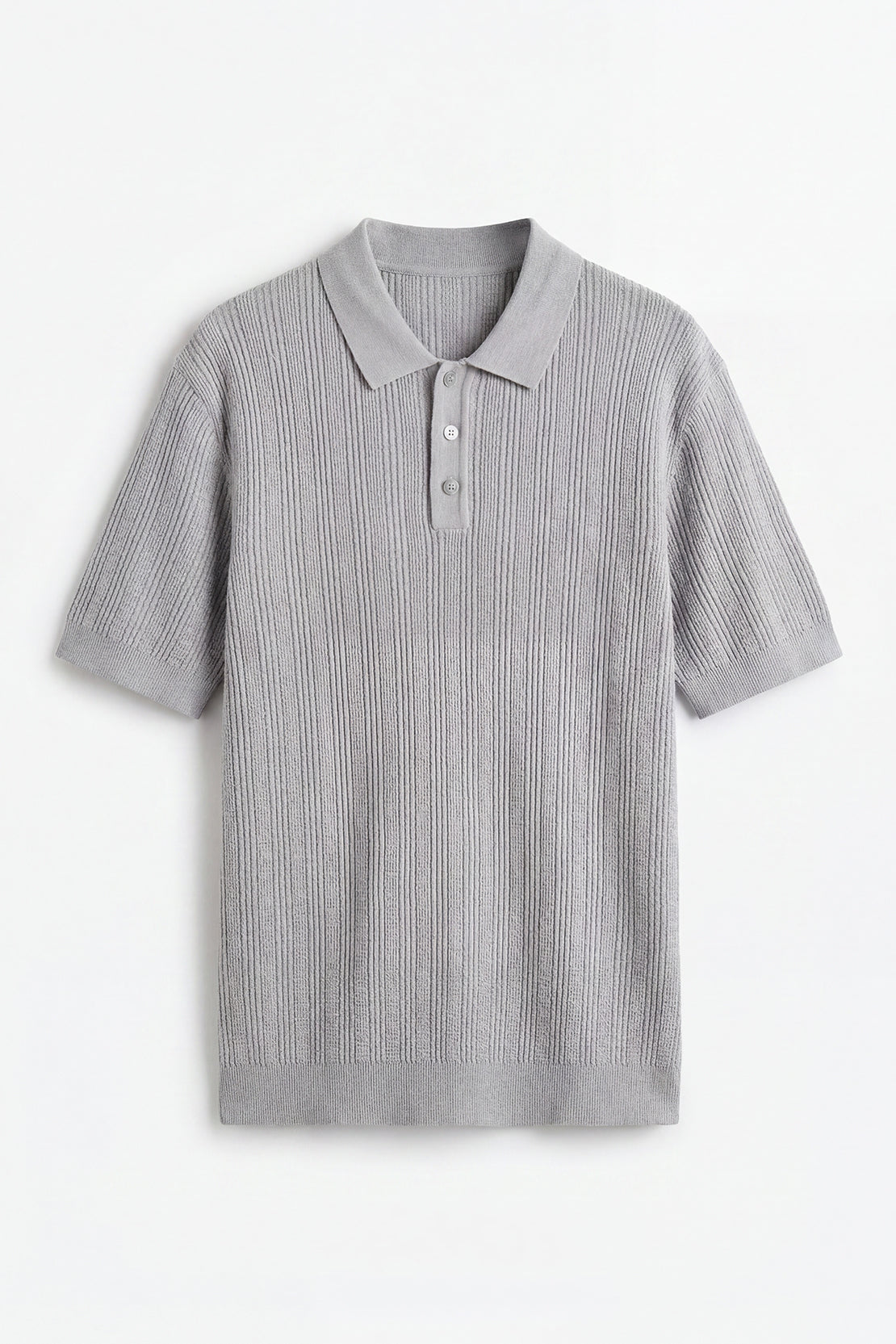 KOKO Core Knit Polo – Silver Grey