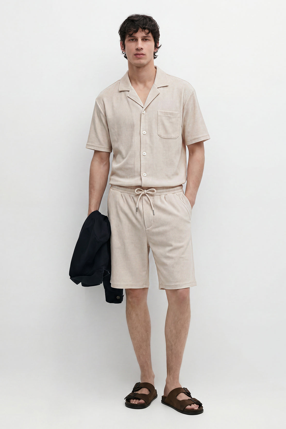 KOKO Bubble Knit Shorts – Beige