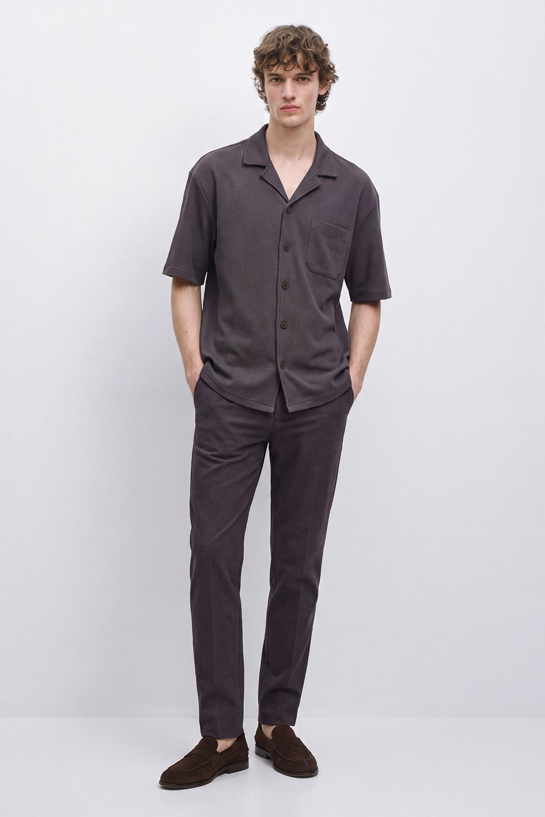 KOKO Bubble Knit Shirt – Dark Grey