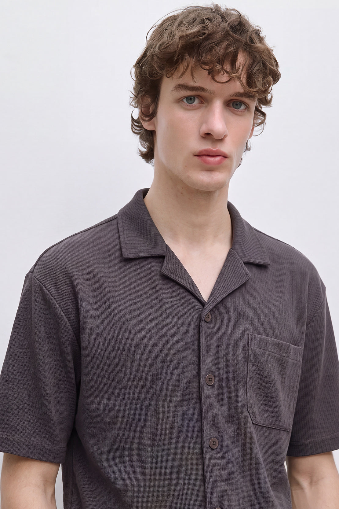 KOKO Bubble Knit Shirt – Dark Grey