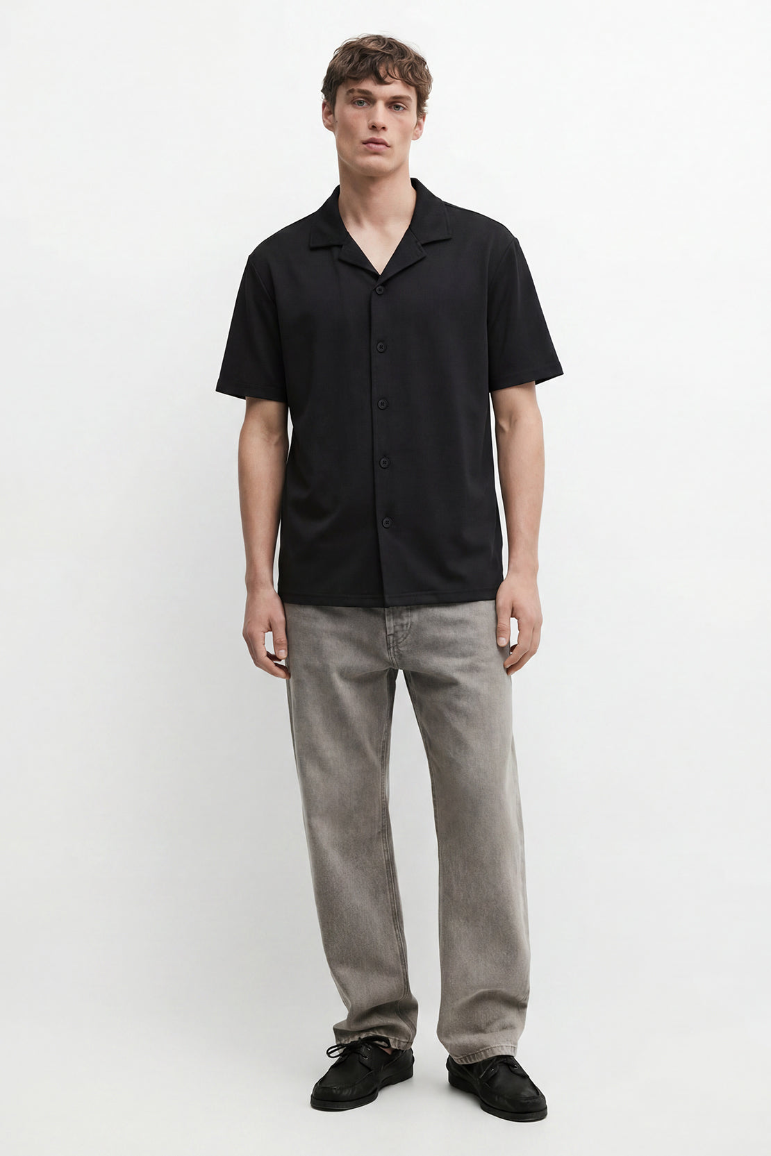 KOKO Soft Knit Short Sleeve Shirt – Black