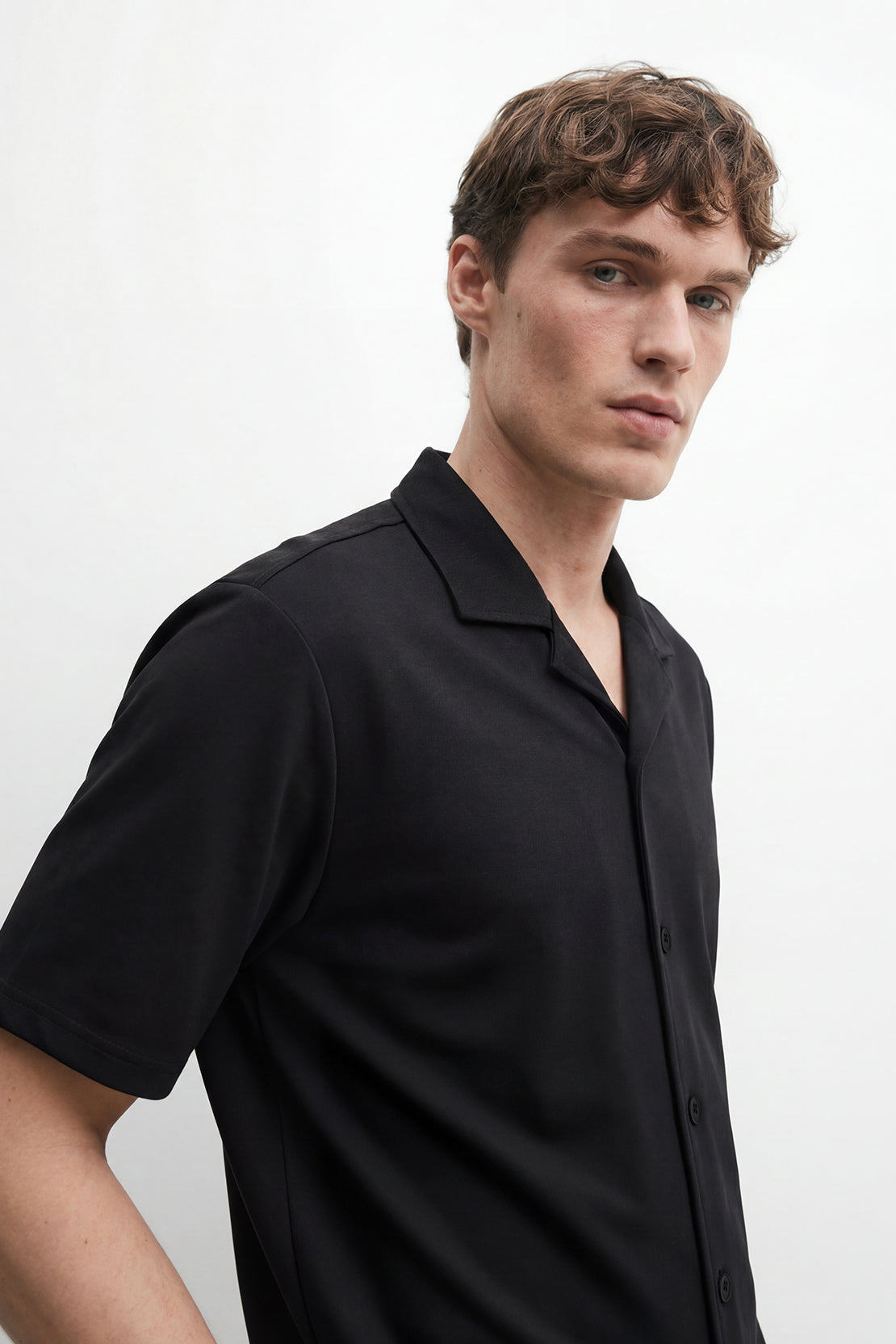 KOKO Soft Knit Short Sleeve Shirt – Black