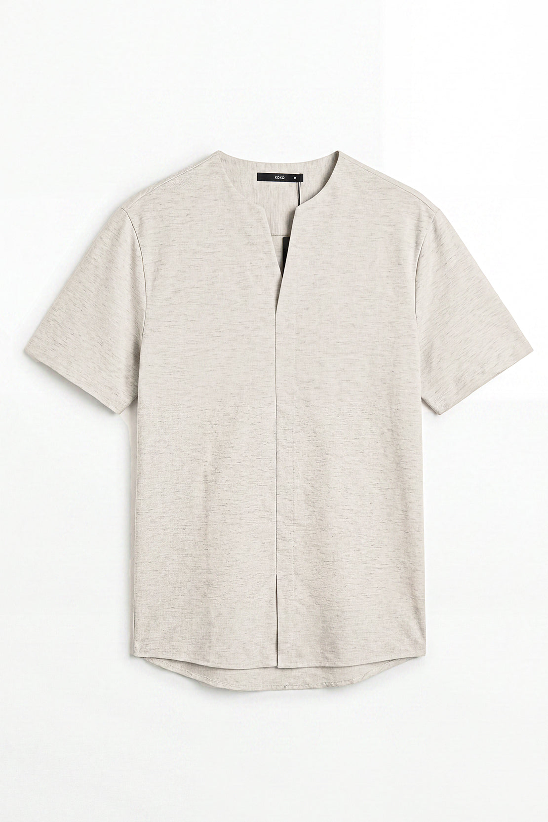 KOKO Air Linen V-Neck T-Shirt – Light Beige