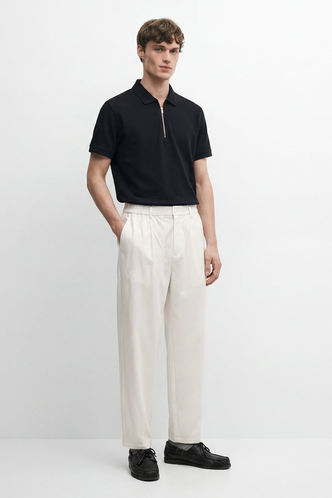 KOKO Light Knit Straight Fit Pants – Off White