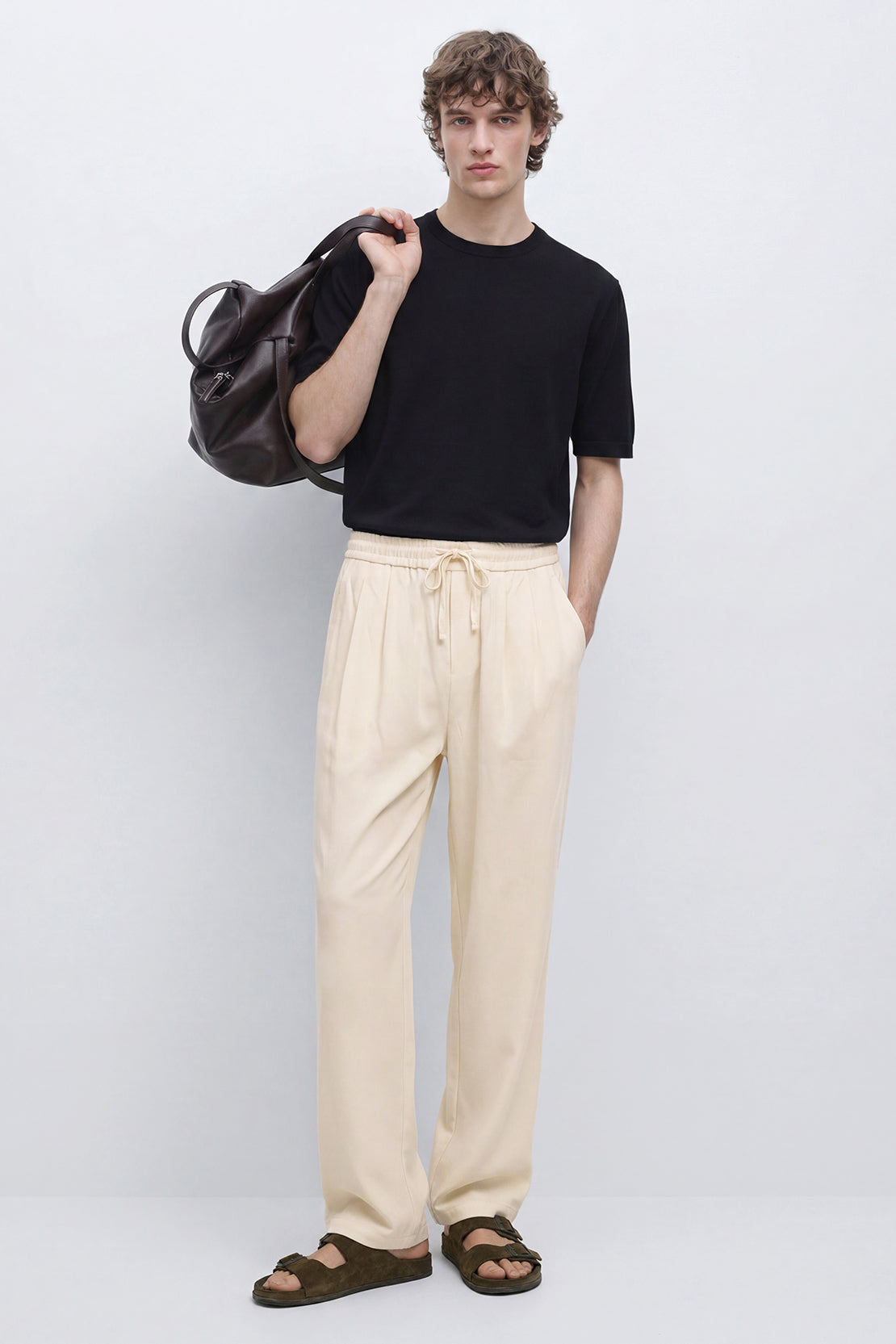 KOKO Soft Knit Relaxed Pants – Off-White
