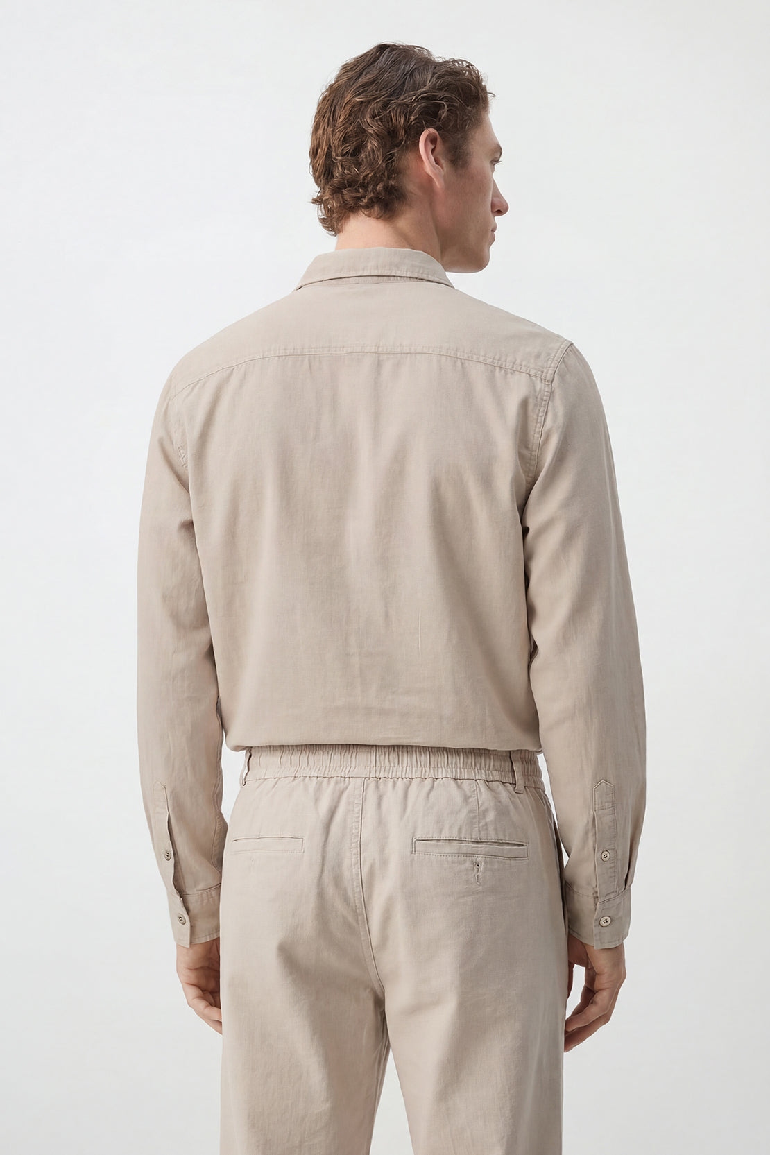 KOKO Linen Button Down Shirt – Beige