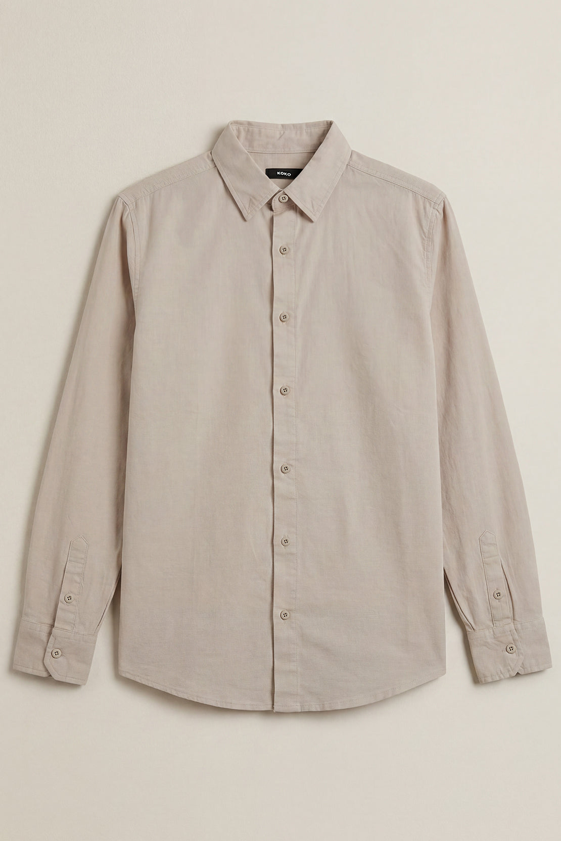KOKO Linen Button Down Shirt – Beige