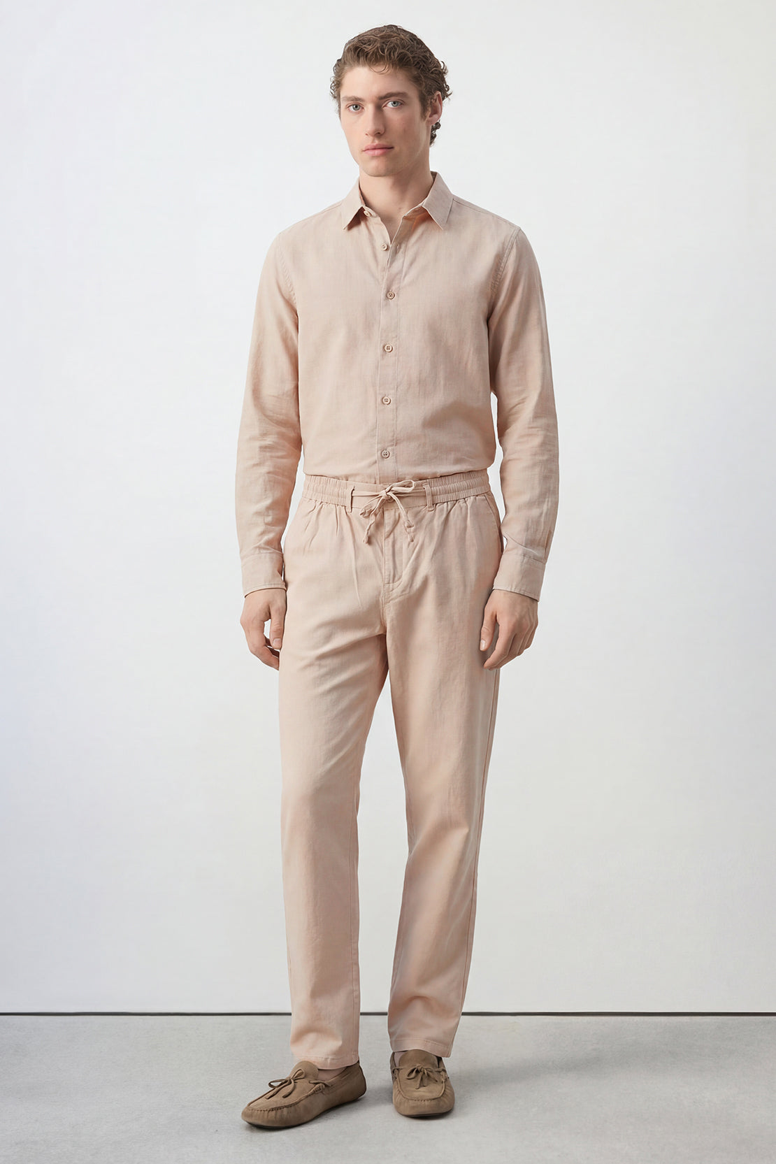 KOKO Linen Relaxed Pants – Beige
