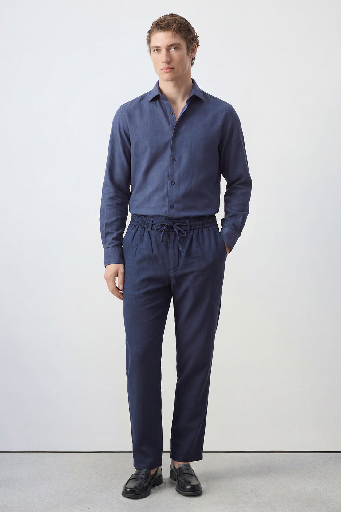 KOKO Linen Relaxed Pants – Navy