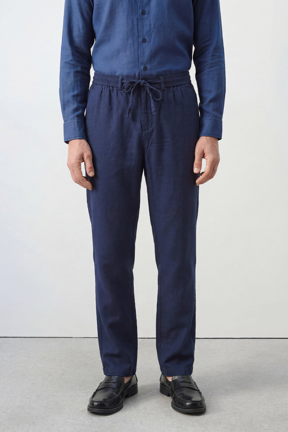 KOKO Linen Relaxed Pants – Navy