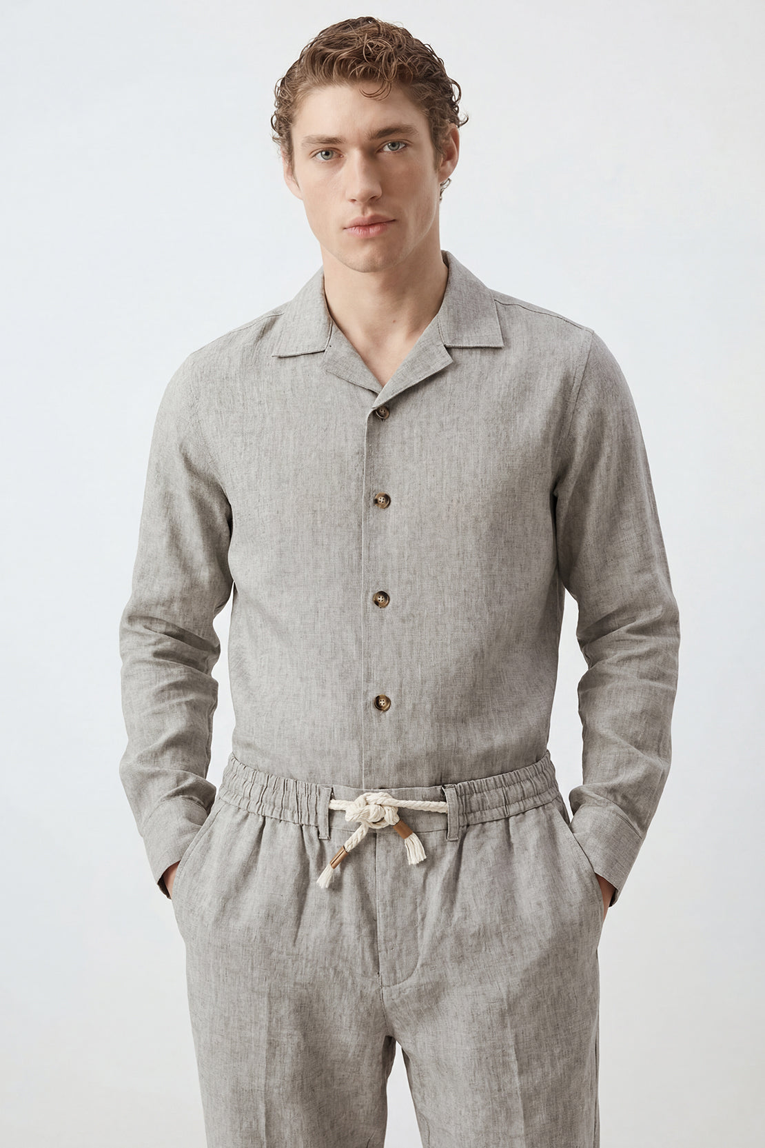 KOKO Linen Shirt – Grey