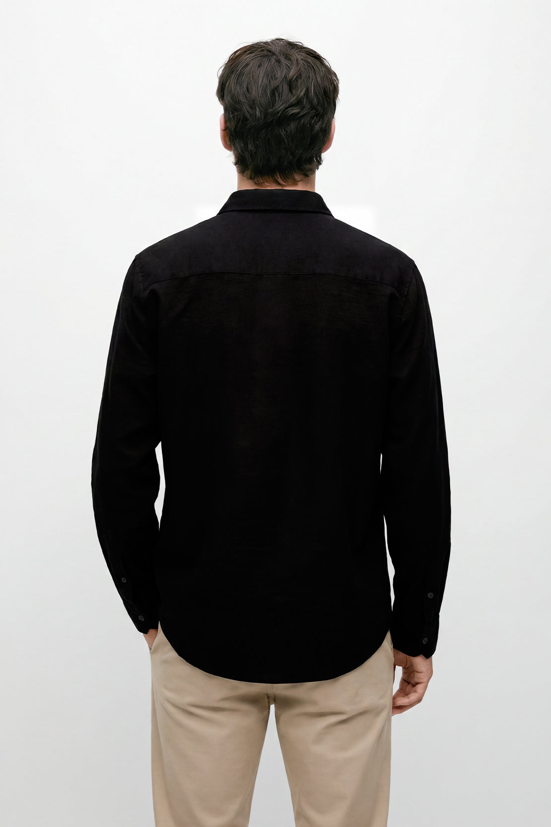 KOKO Cloud Weave Button-Down Shirt – Black