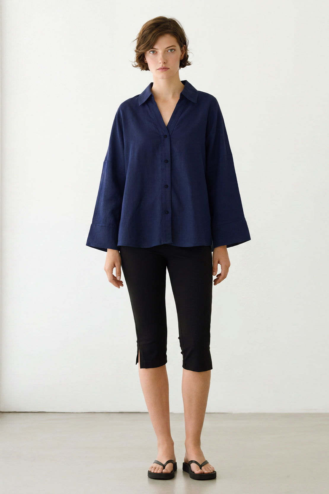 KOKO Cloud Linen Relaxed Shirt – Royal blue