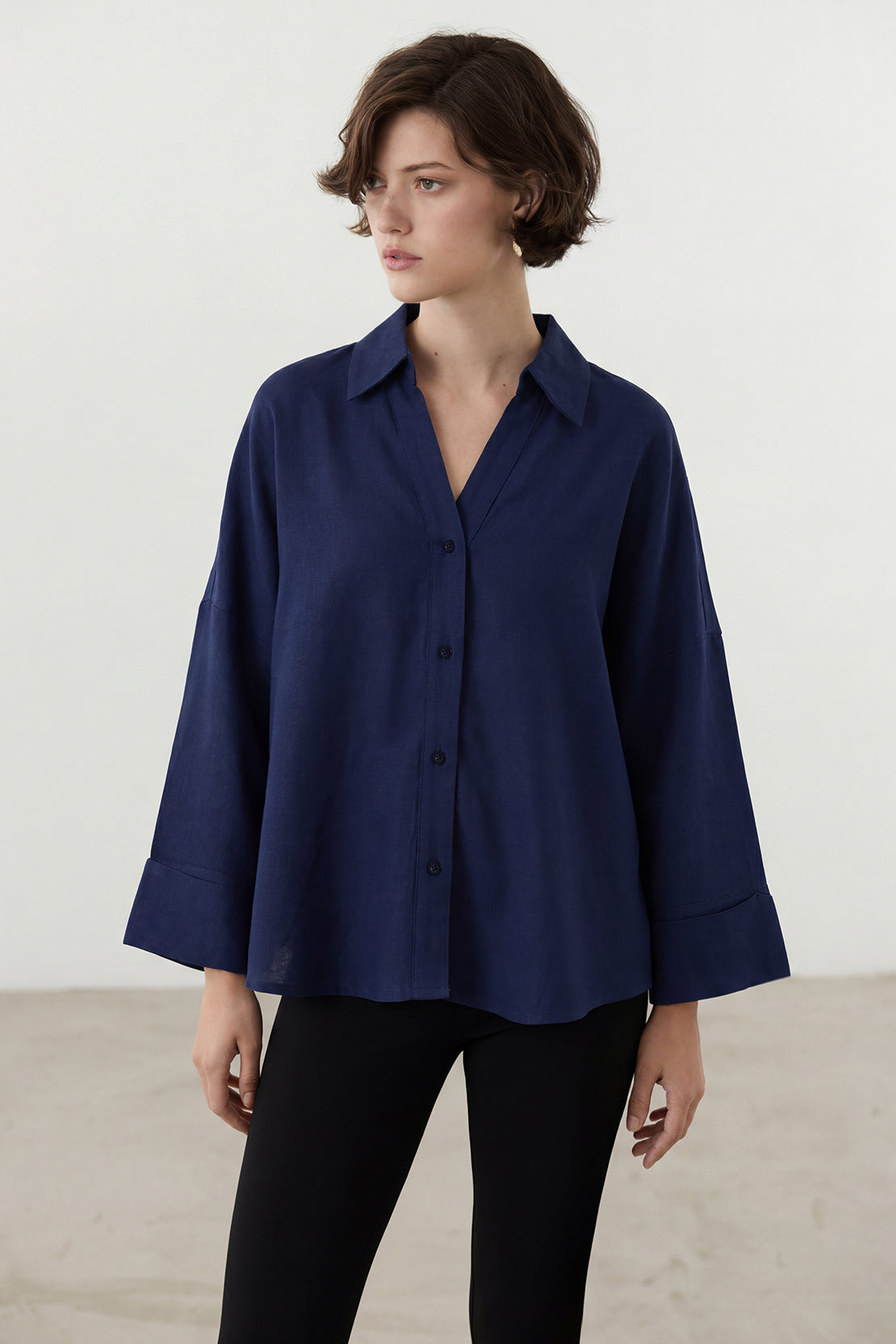 KOKO Cloud Linen Relaxed Shirt – Royal blue