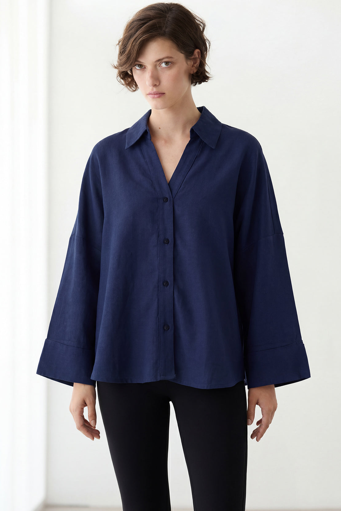 KOKO Cloud Linen Relaxed Shirt – Royal blue