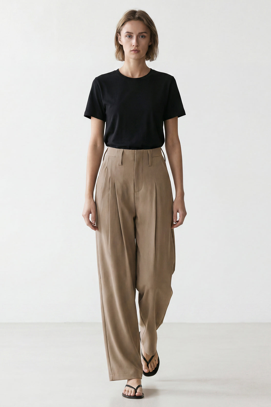 KOKO Modern Weave Straight-Fit Pants – Clay