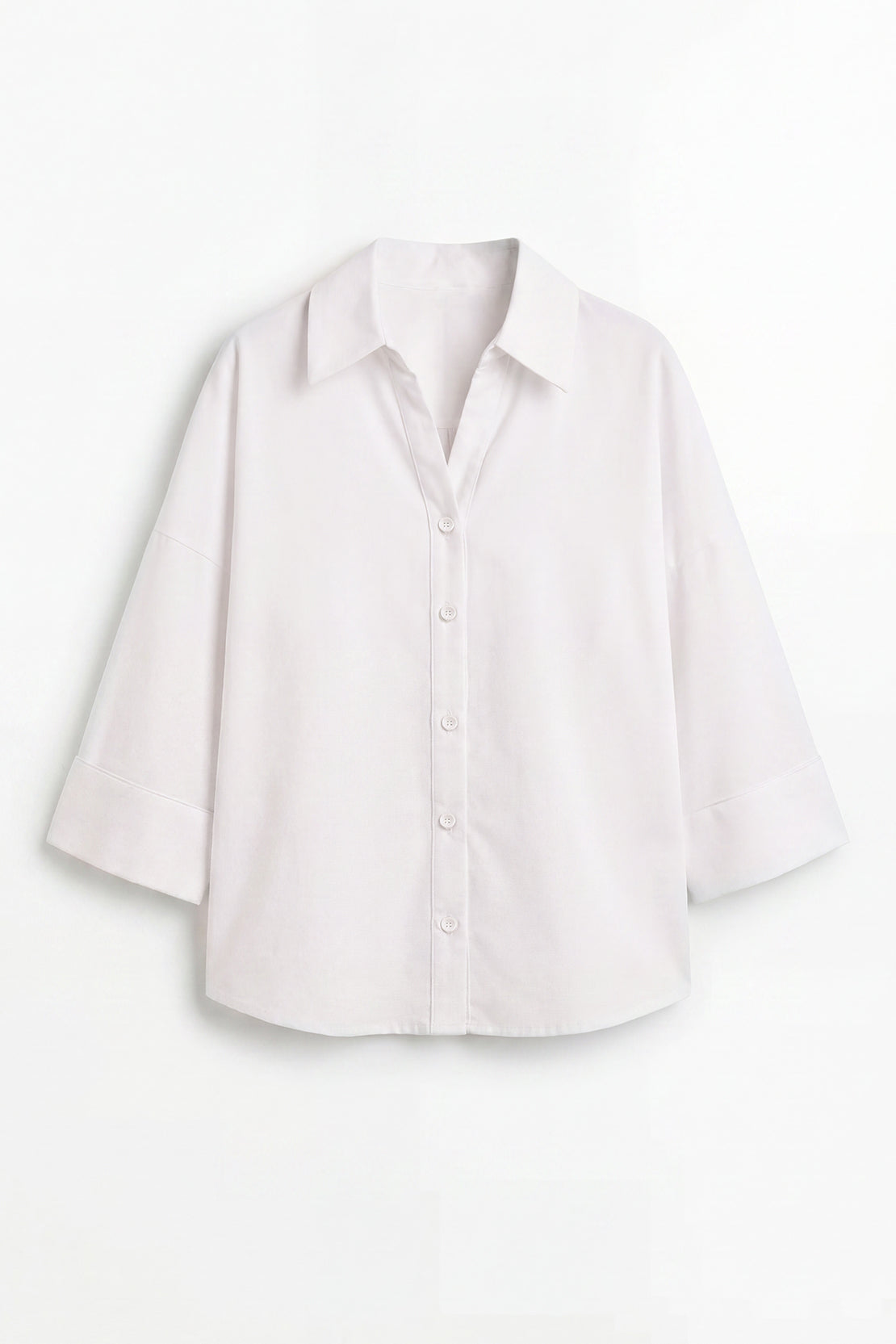 KOKO Cloud Canvas Button-Down Top – Off white