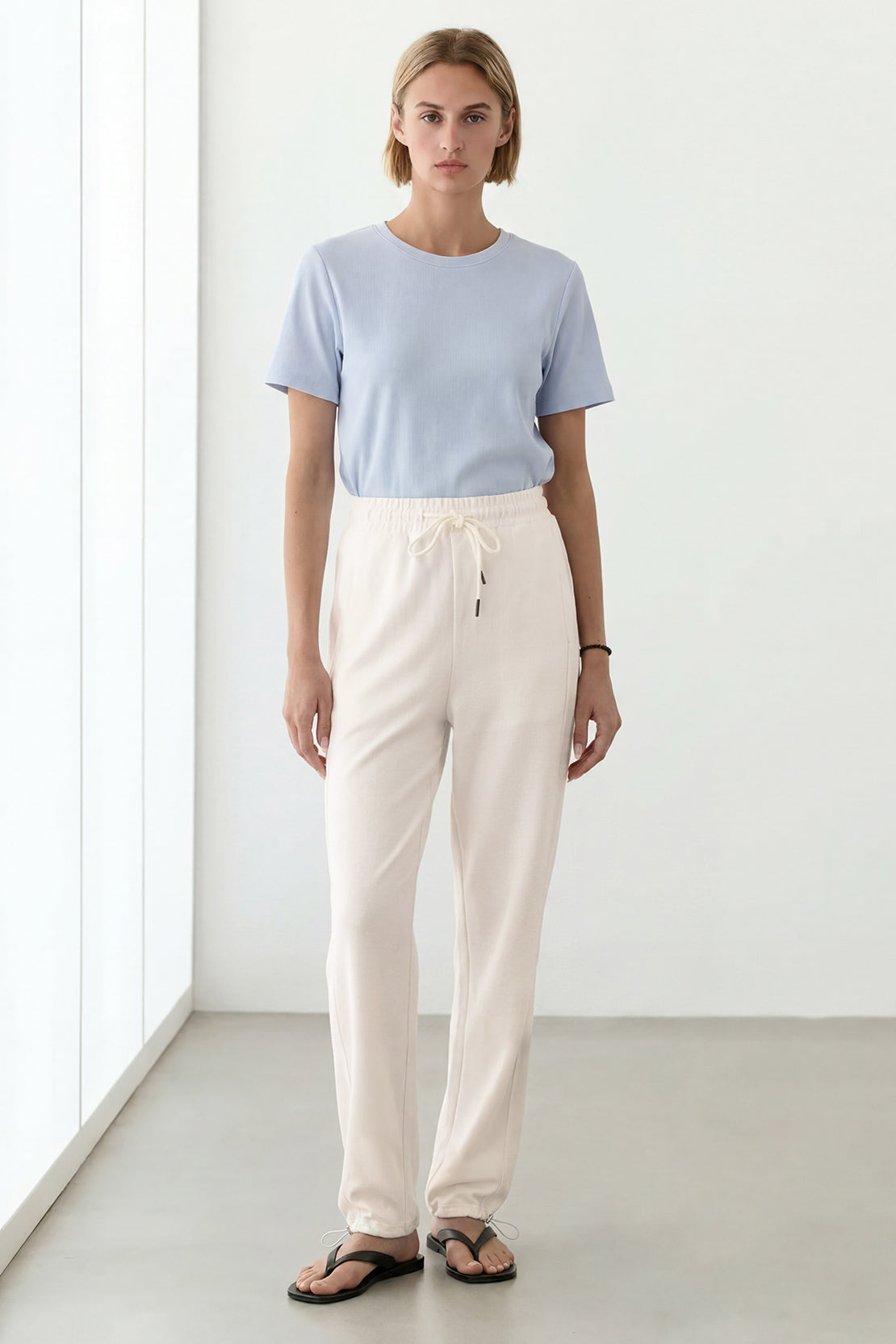 KOKO Lulu Fabric Relaxed Fit Pants – White