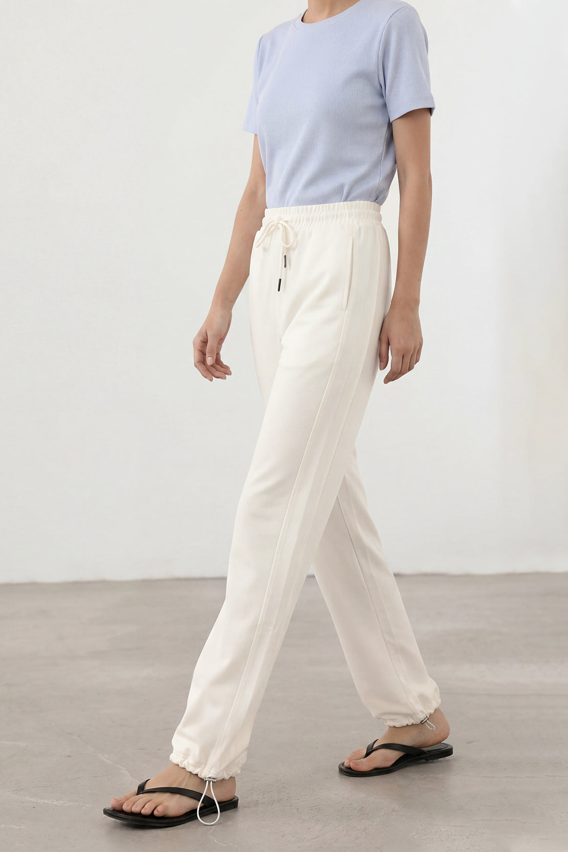 KOKO Lulu Fabric Relaxed Fit Pants – White