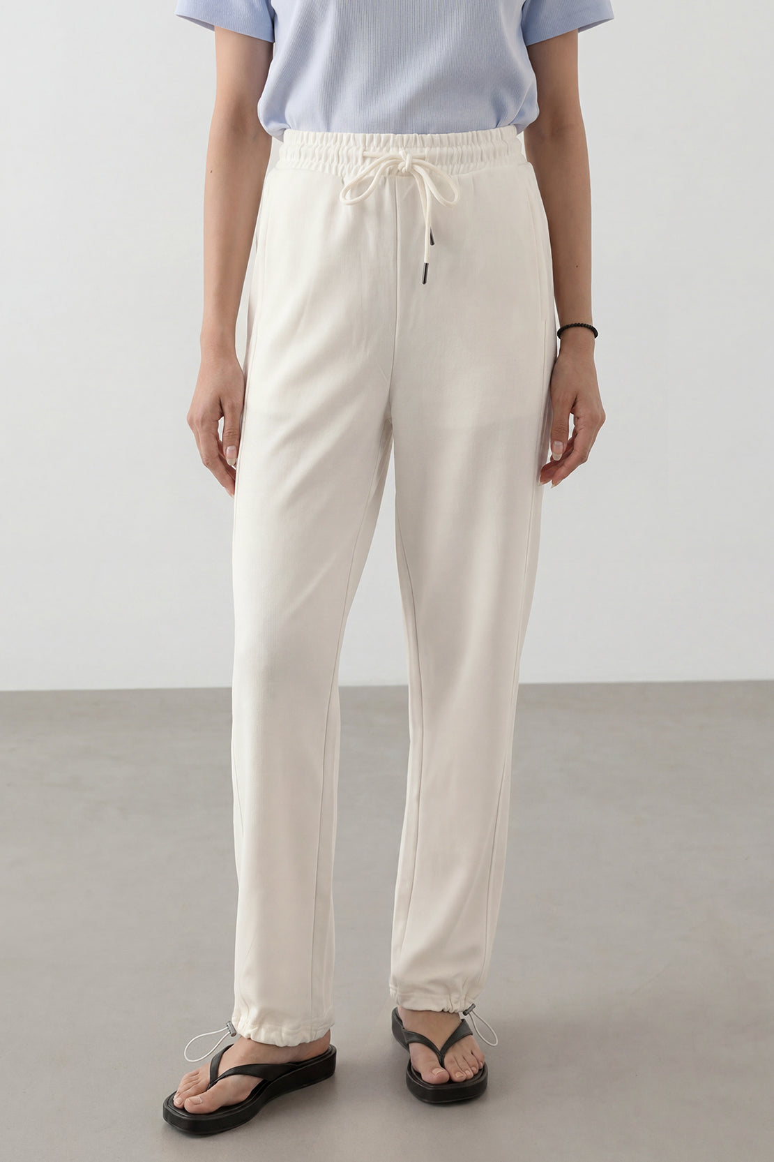 KOKO Lulu Fabric Relaxed Fit Pants – White