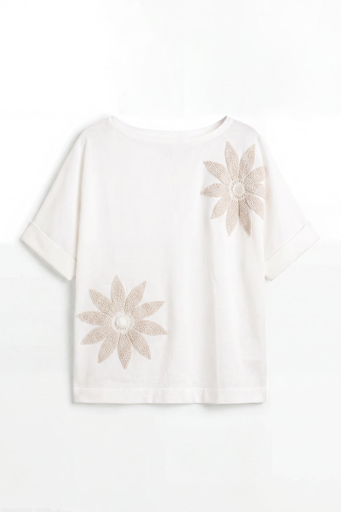 KOKO Ultra Mesh Crew Neck Top – Off White