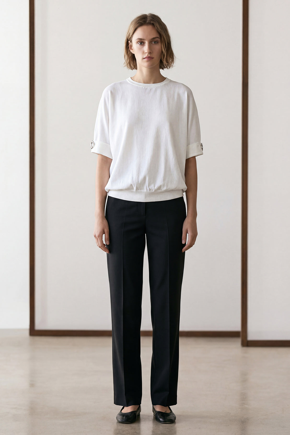 KOKO Neo Mesh Relaxed Statement Top – Off-White