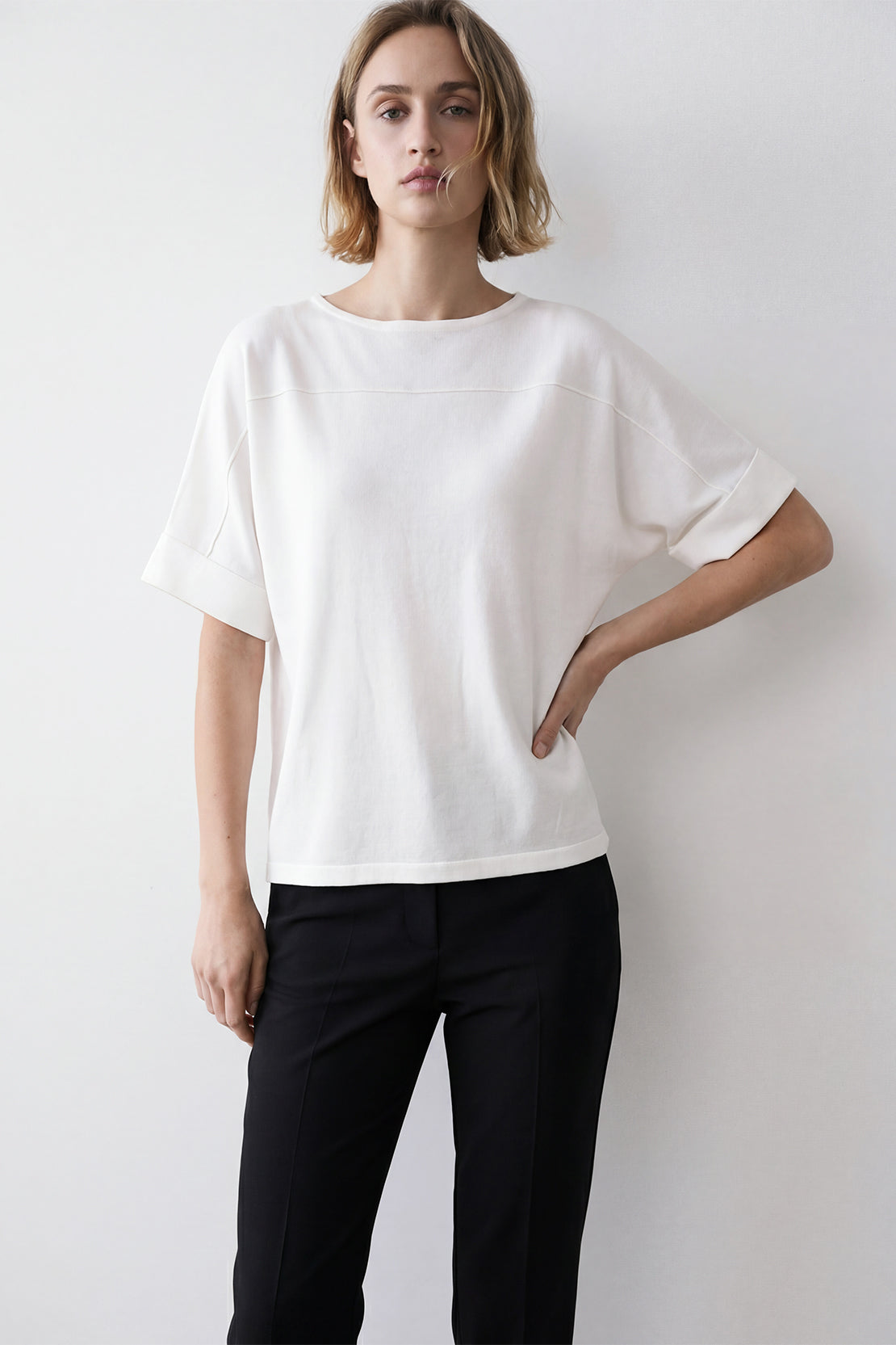 KOKO Neo Mesh Relaxed Fit Top – White