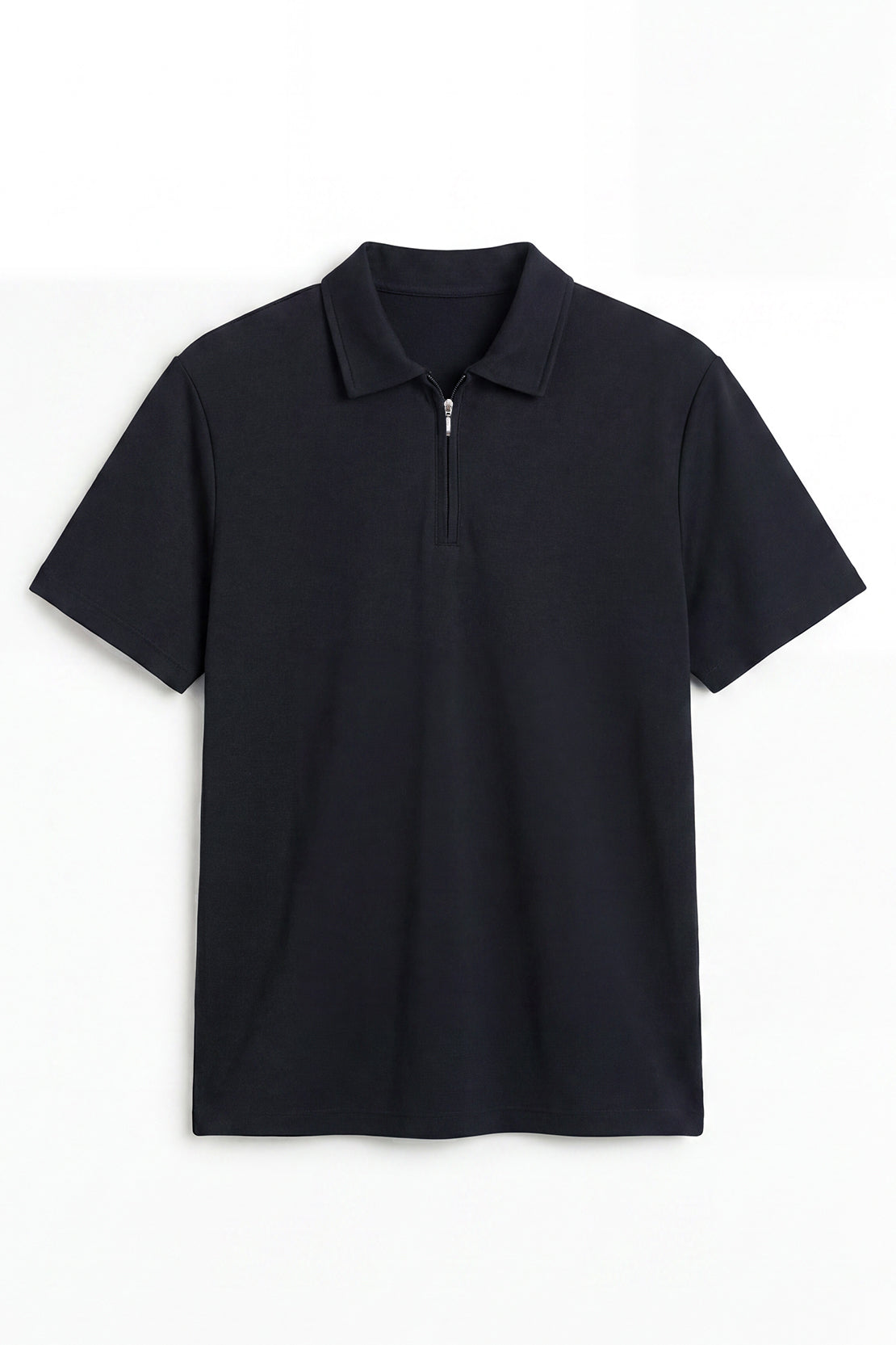 KOKO Modal Blend Half-Zip Polo – Olive, Black & Silver