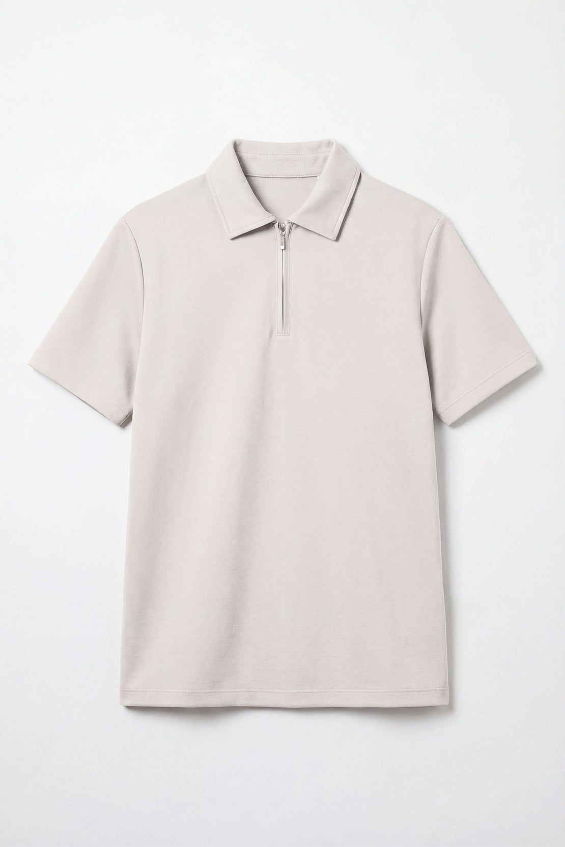 KOKO Modal Blend Half-Zip Polo – Olive, Black & Silver