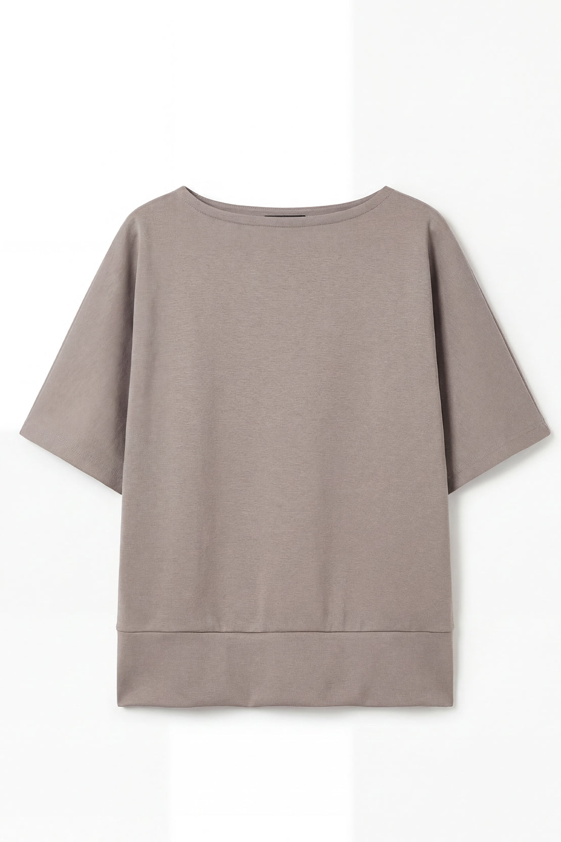 KOKO Modal Relaxed Boat Neck Top – clay