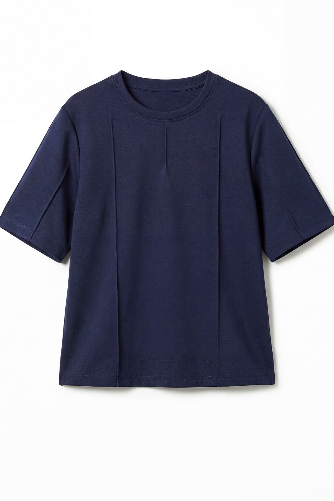 KOKO Modal Seam Detail Round Neck Top – Navy