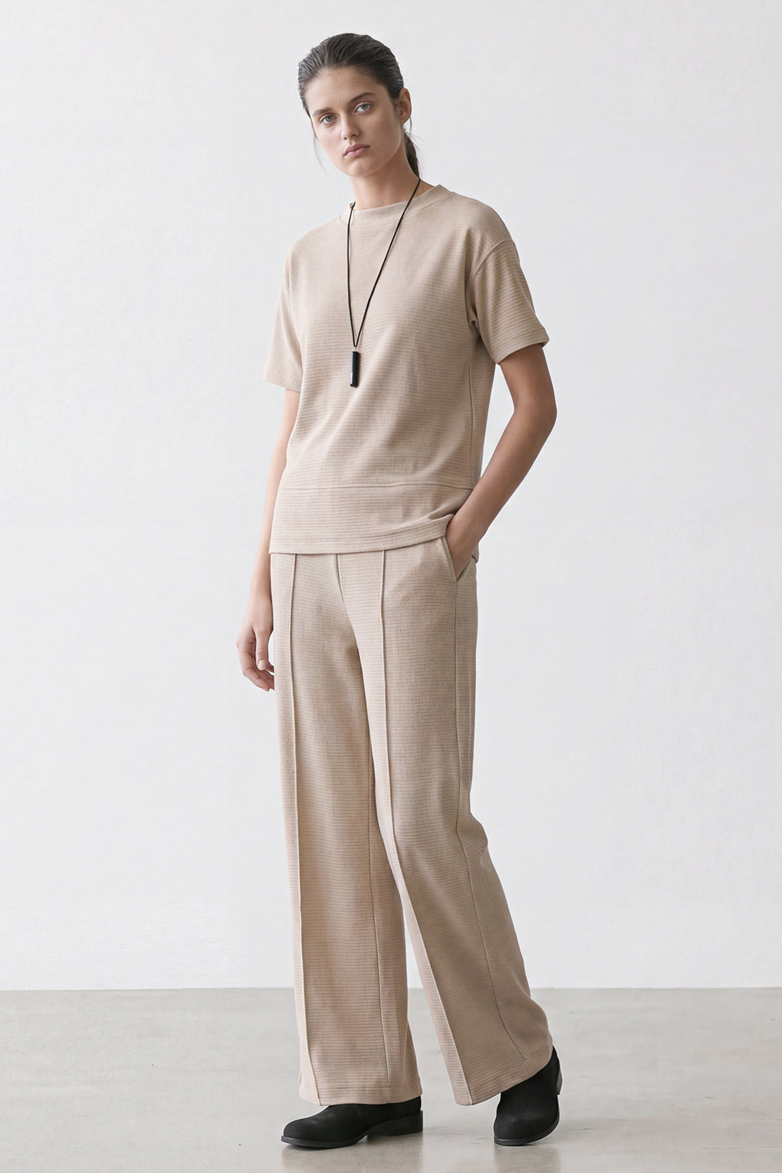 KOKO Textured Knitted Top – Coffee, Black & Clay