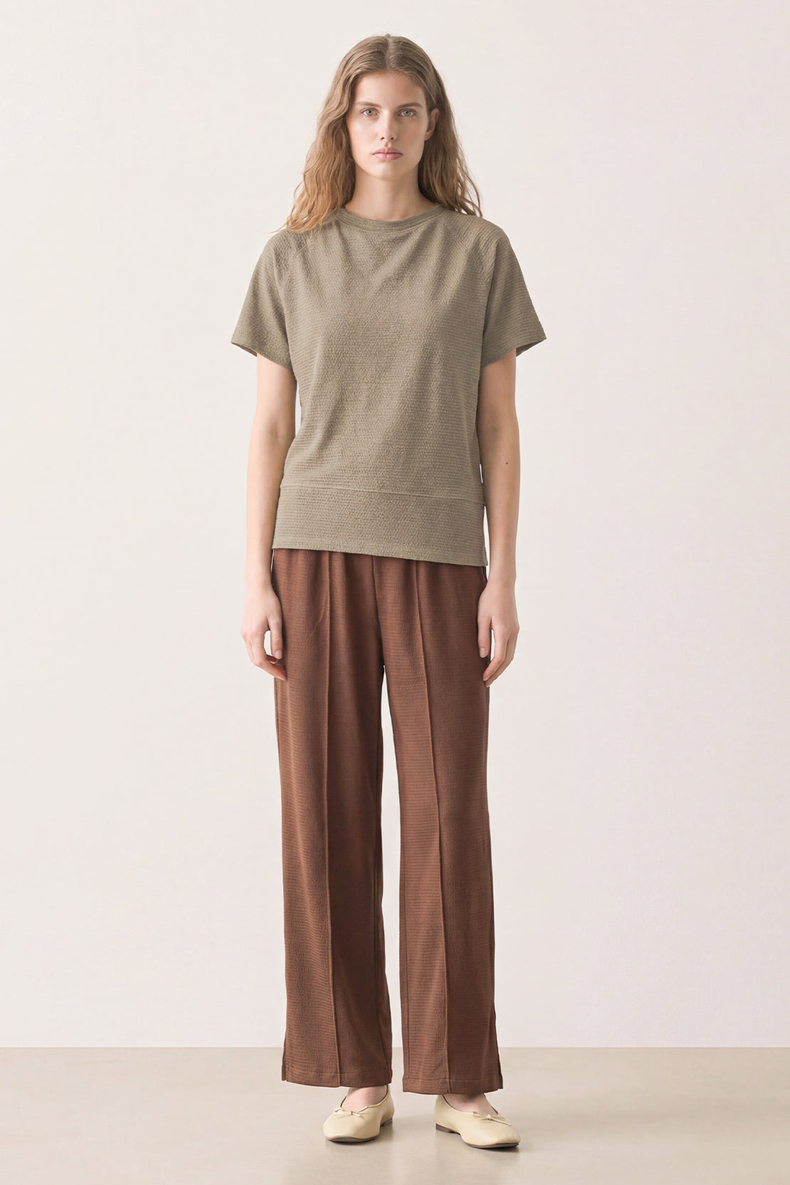 KOKO Textured Knitted Top – Coffee, Black & Clay