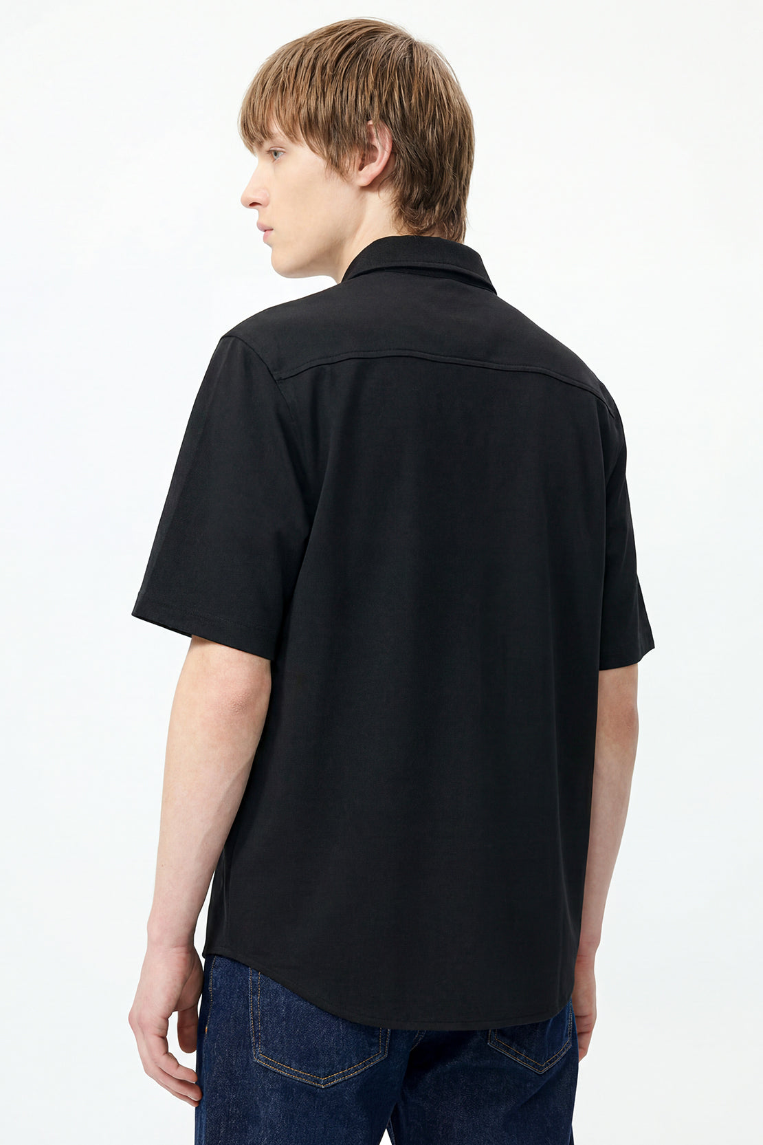 KOKO Modal Button-Down Shirt – Black