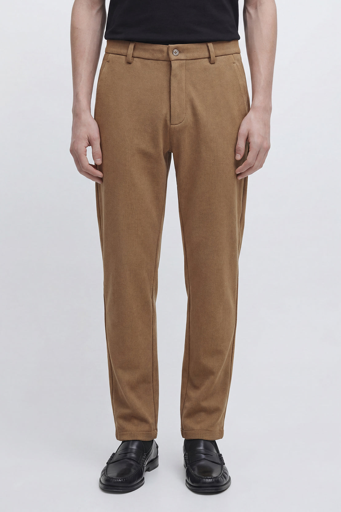 KOKO Waffle Tapered Pants – Light Brown