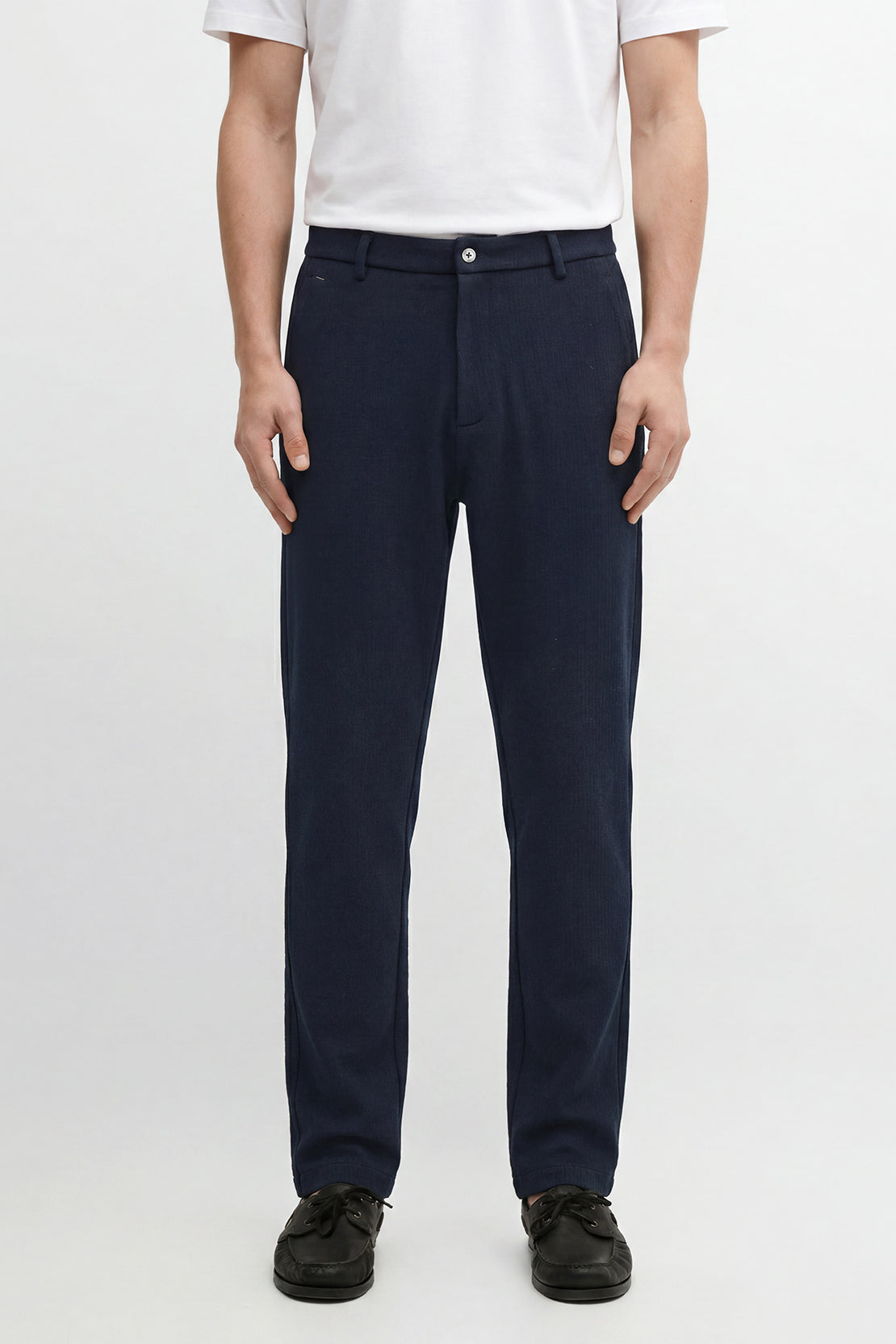KOKO Waffle Tapered Pants – Navy Blue