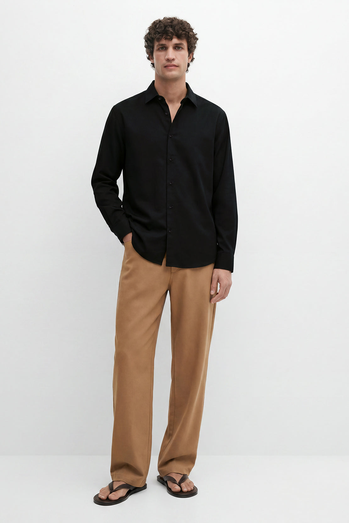 KOKO Pure Ease Button Down Shirt – Black