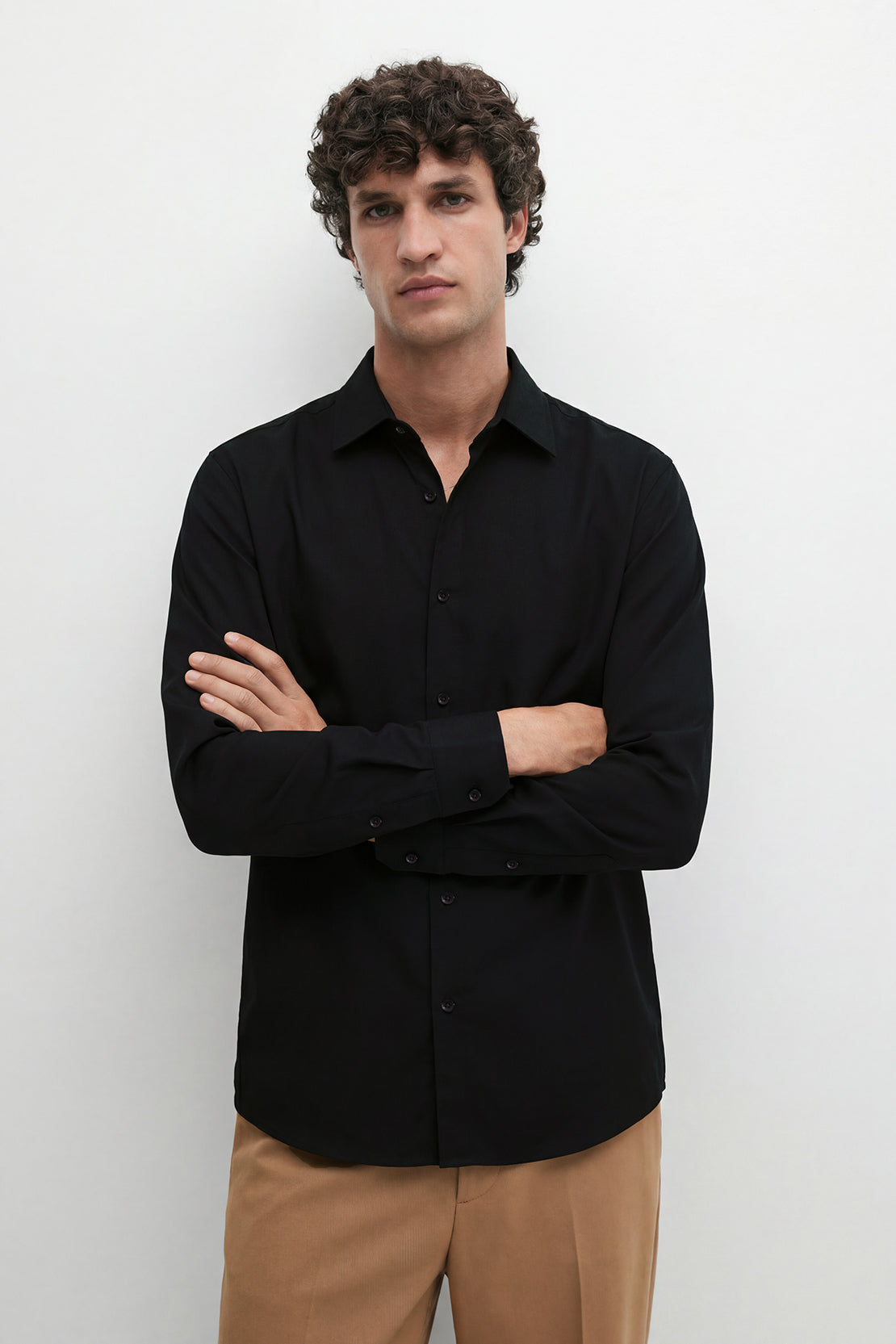 KOKO Pure Ease Button Down Shirt – Black